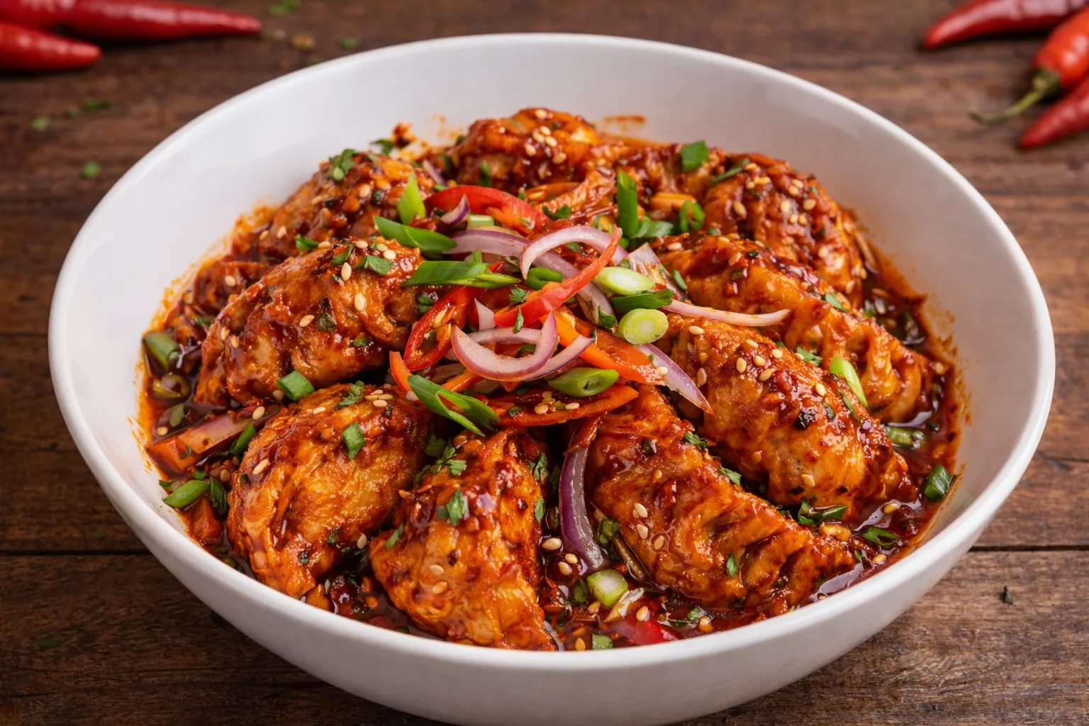 Chilli Chicken Momos - Spicy Dumplings at Sector 17 Sage Hill Calgary