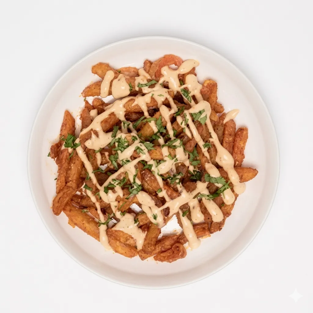 Vegetable Masala Fries - Indian Spiced Fries at Sector 17 Sage Hill Calgary