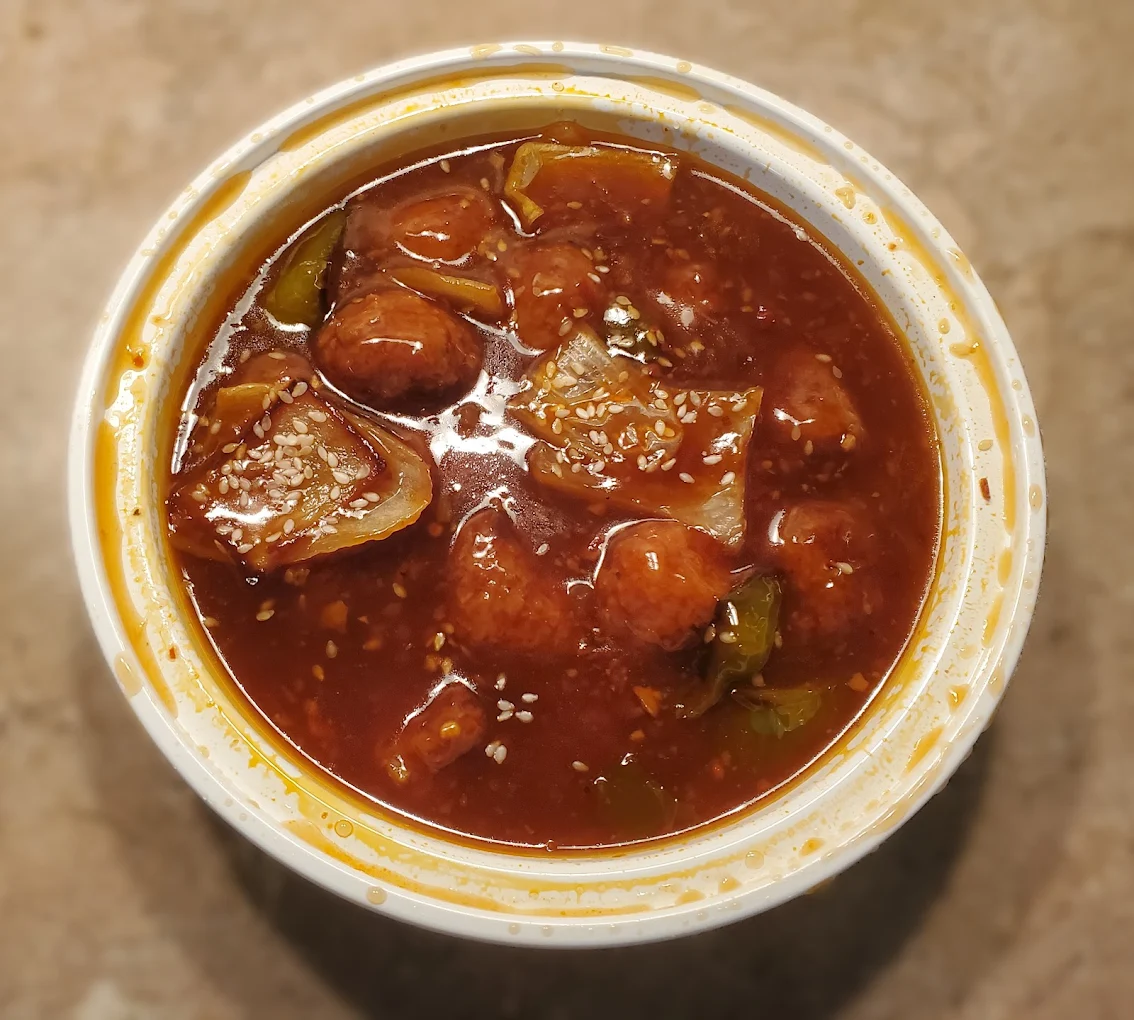 Chilli Chicken Momos - Spicy dumplings at Sector 17 Sage Hill Calgary