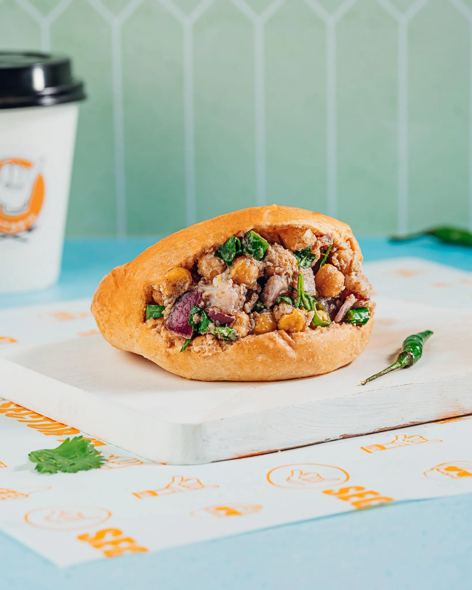 Stuffed Kulcha - Chandigarh street food at Sector 17 Indian Eatery Sage Hill Calgary